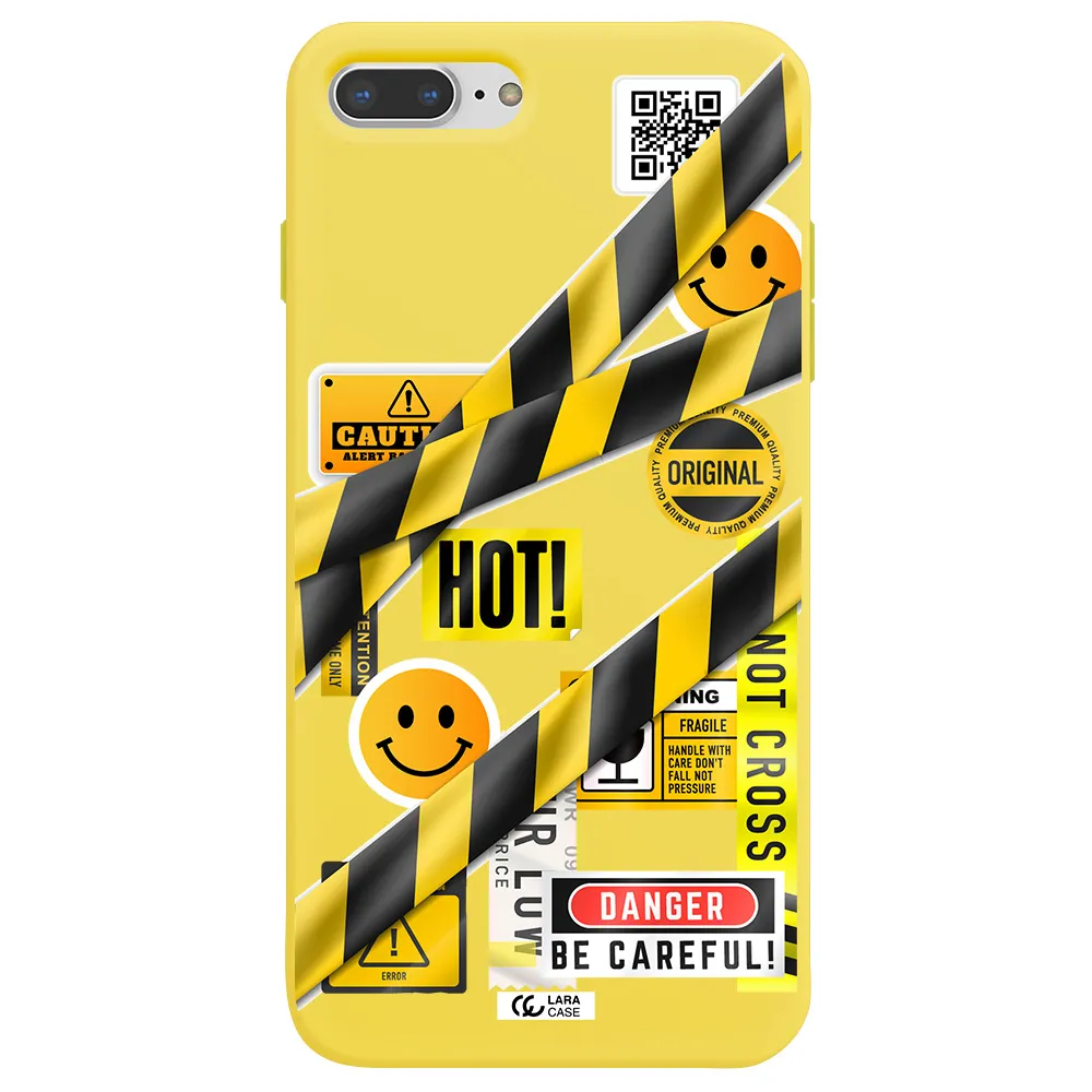 Be Careful Apple iPhone 8 plus Silicone canary yellow Case