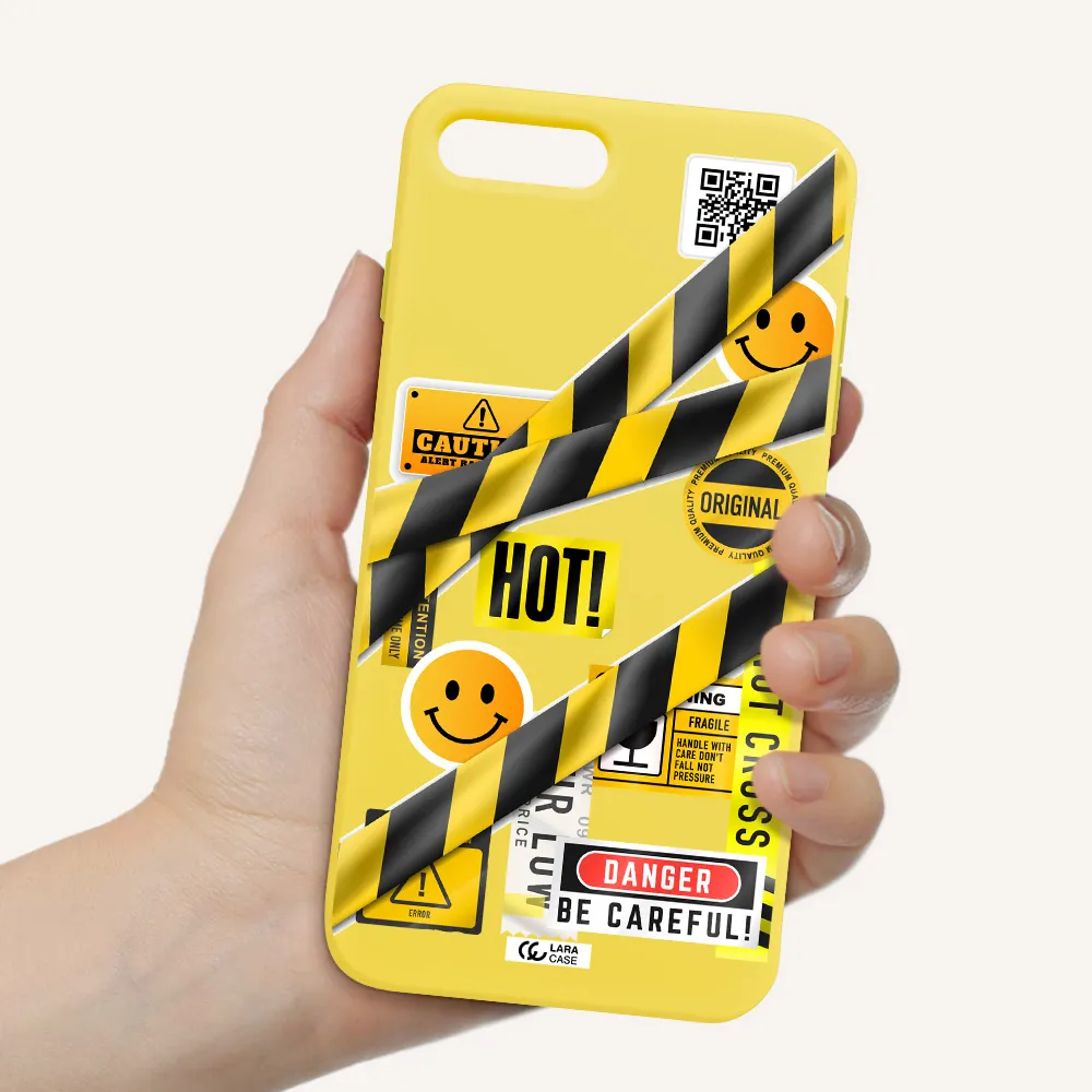 Be Careful Apple iPhone 8 plus Silicone canary yellow Case