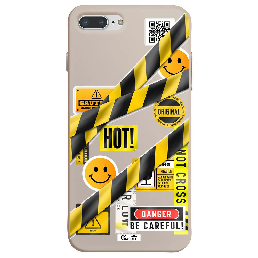 Be Careful Apple iPhone 8 plus Silicone Stone Case