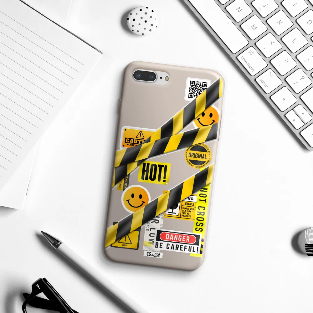 Be Careful Apple iPhone 8 plus Silicone Stone Case