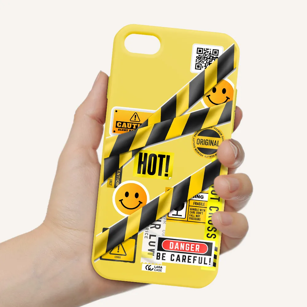 Be Careful Apple iPhone 8 Silicone canary yellow Case