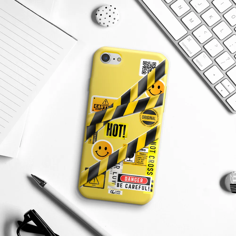 Be Careful Apple iPhone 8 Silicone canary yellow Case