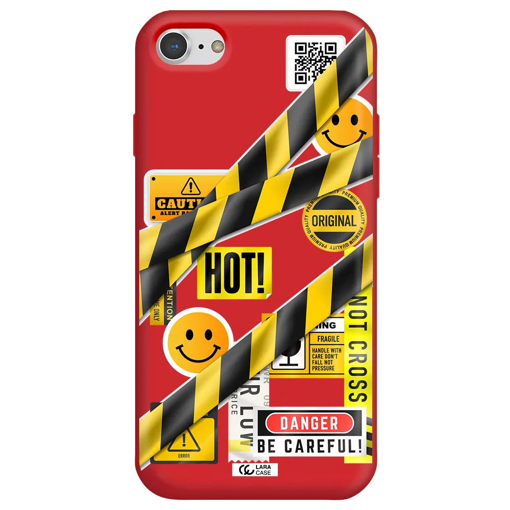 Be Careful Apple iPhone 8 Silicone Imperial Red Case