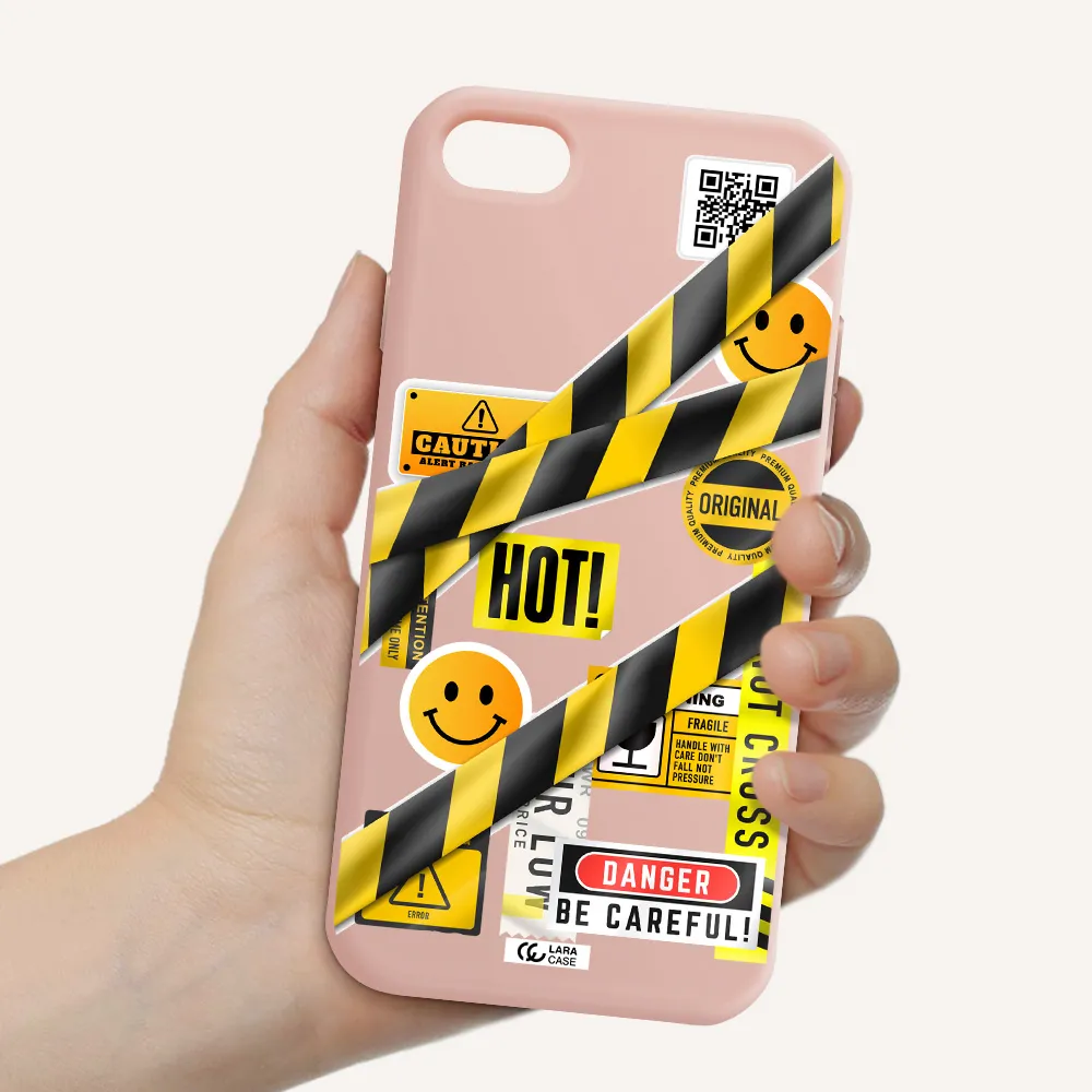 Be Careful Apple iPhone 8 Silicone pastel pink Case