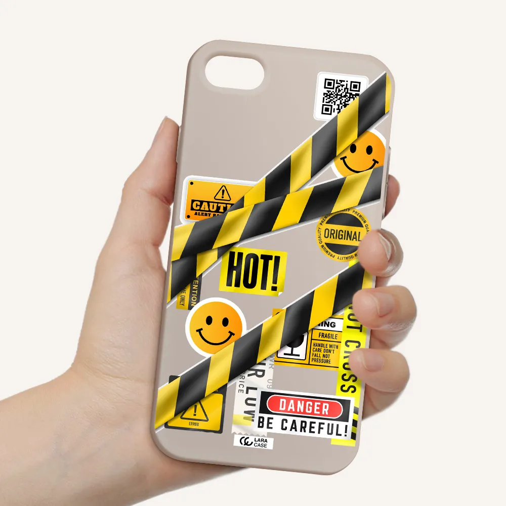 Be Careful Apple iPhone 8 Silicone Stone Case