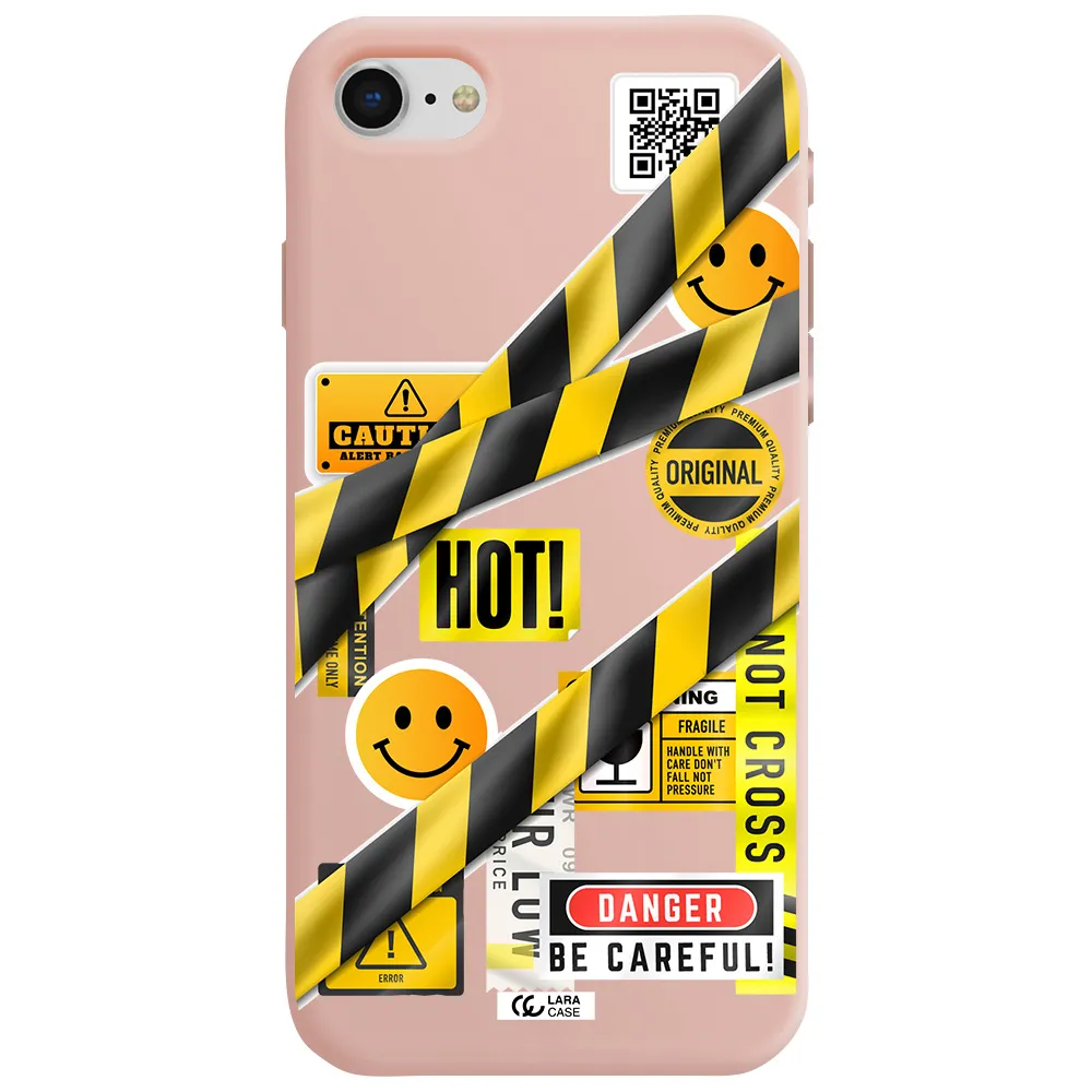 Be Careful Apple iPhone se 2020 Silicone pastel pink Case