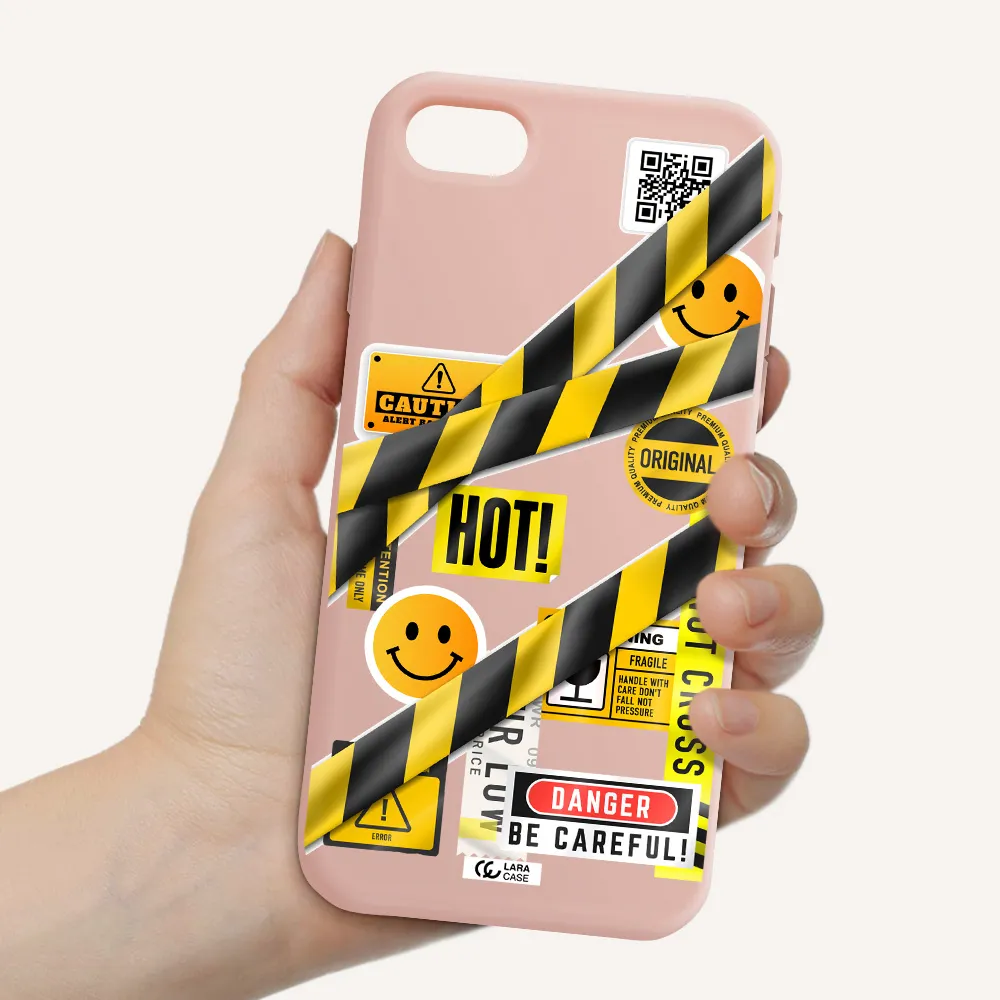 Be Careful Apple iPhone se 2020 Silicone pastel pink Case