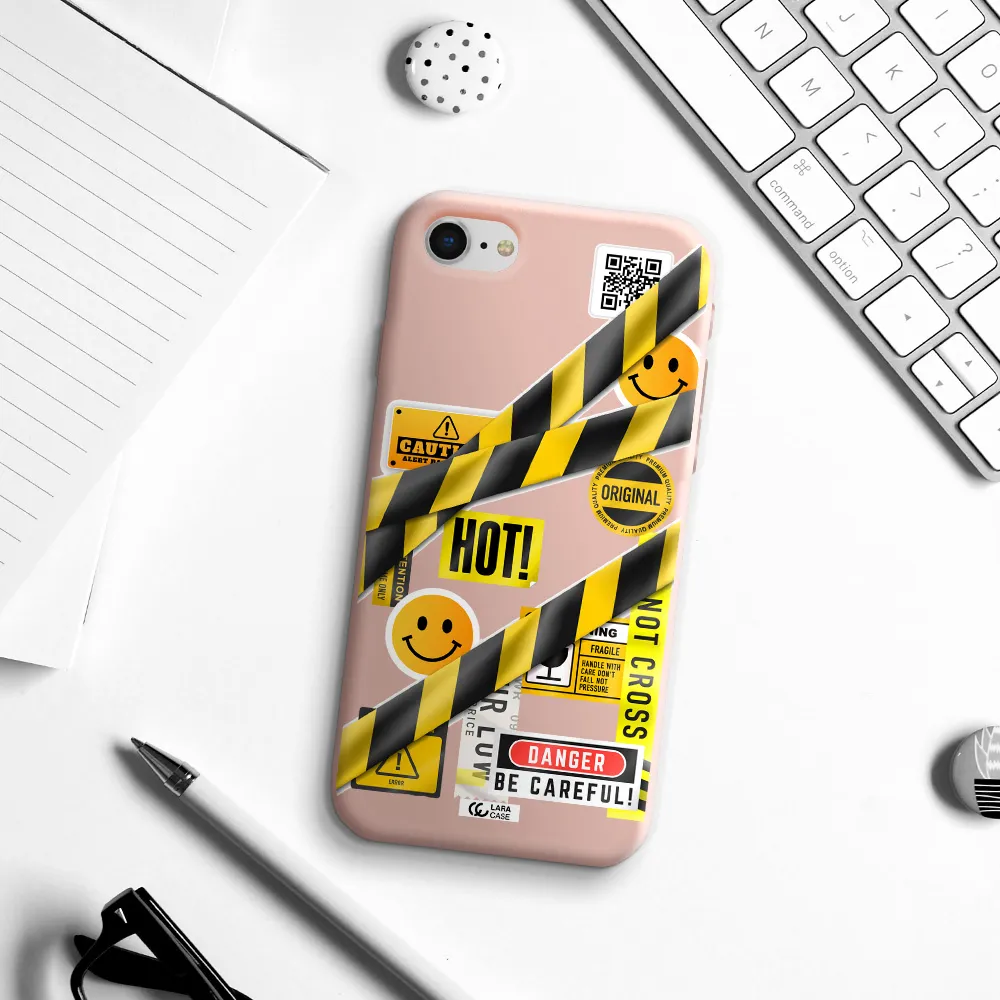 Be Careful Apple iPhone se 2020 Silicone pastel pink Case