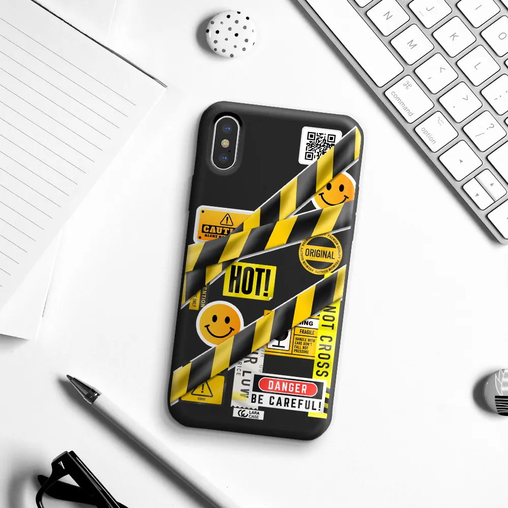 Be Careful Apple iPhone X Silicone black Case