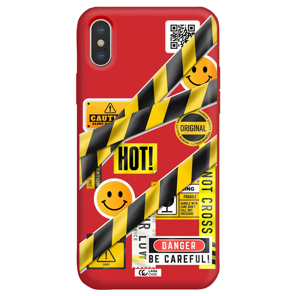 Be Careful Apple iPhone X Silicone Imperial Red Case