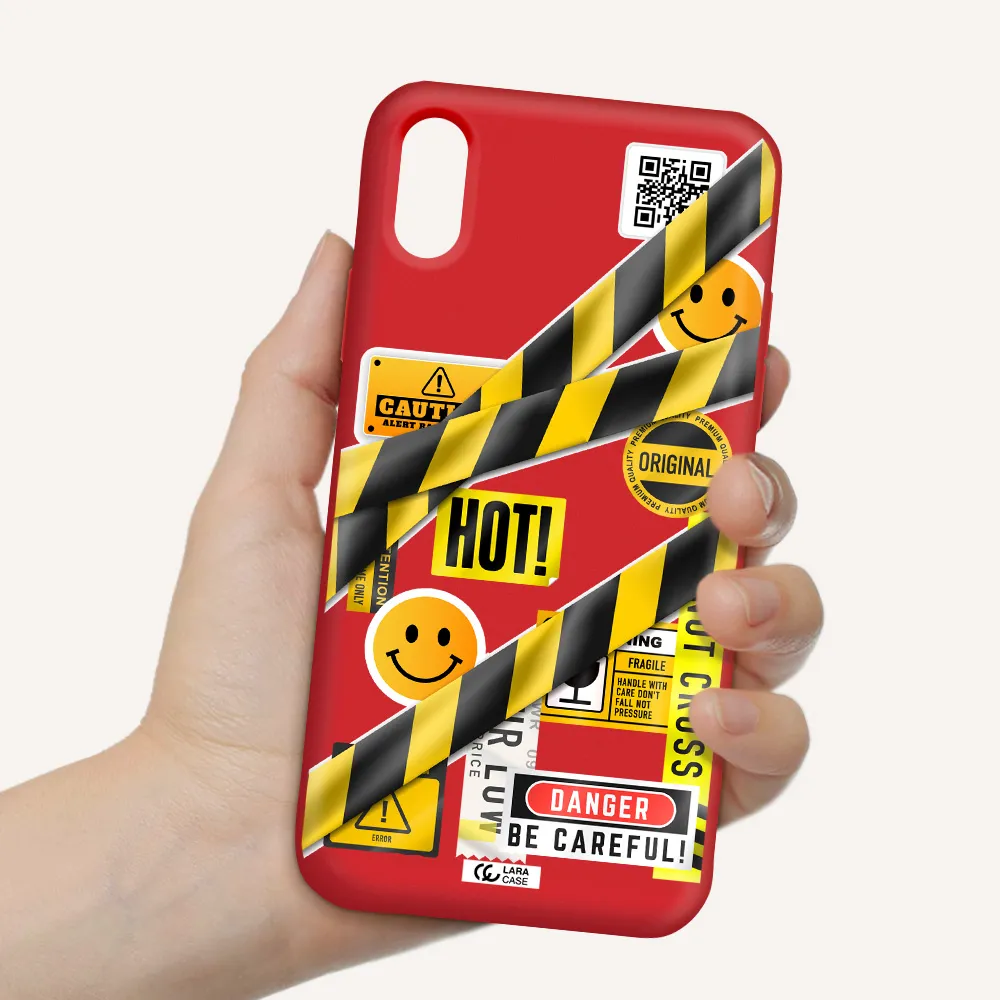 Be Careful Apple iPhone X Silicone Imperial Red Case