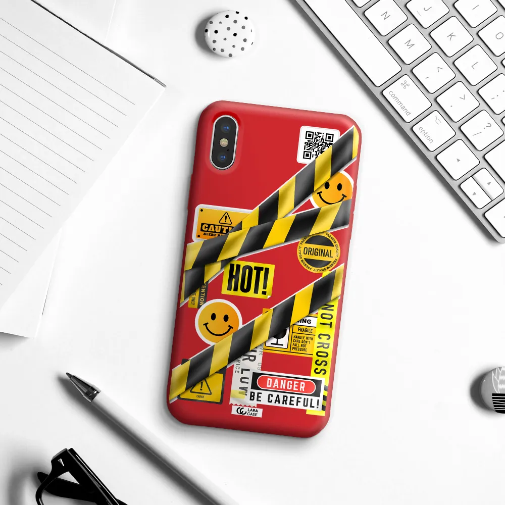 Be Careful Apple iPhone X Silicone Imperial Red Case