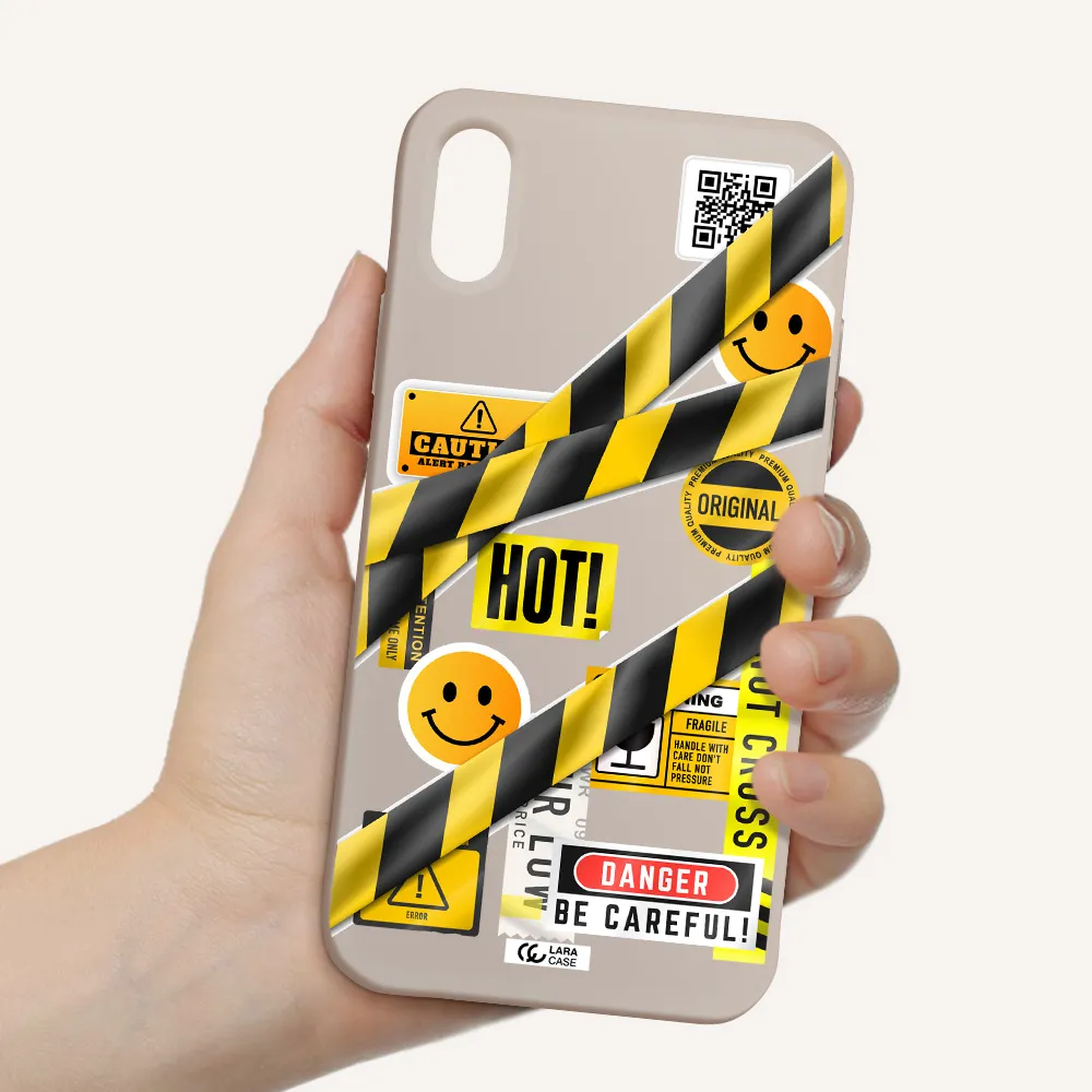 Be Careful Apple iPhone X Silicone Stone Case