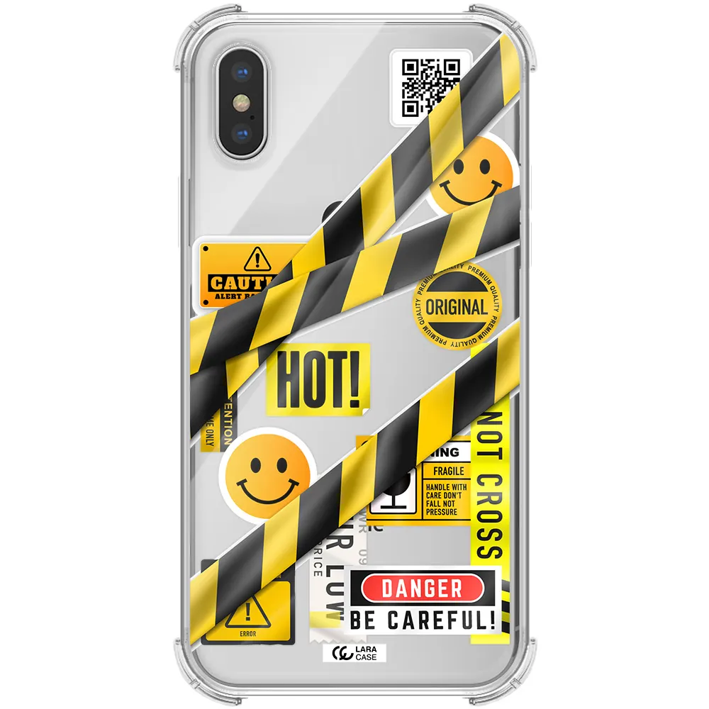 Be Careful Apple iPhone XS Clear PC Case
