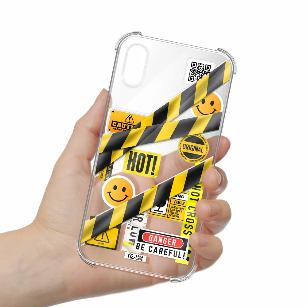 Be Careful Apple iPhone XS Clear PC Case