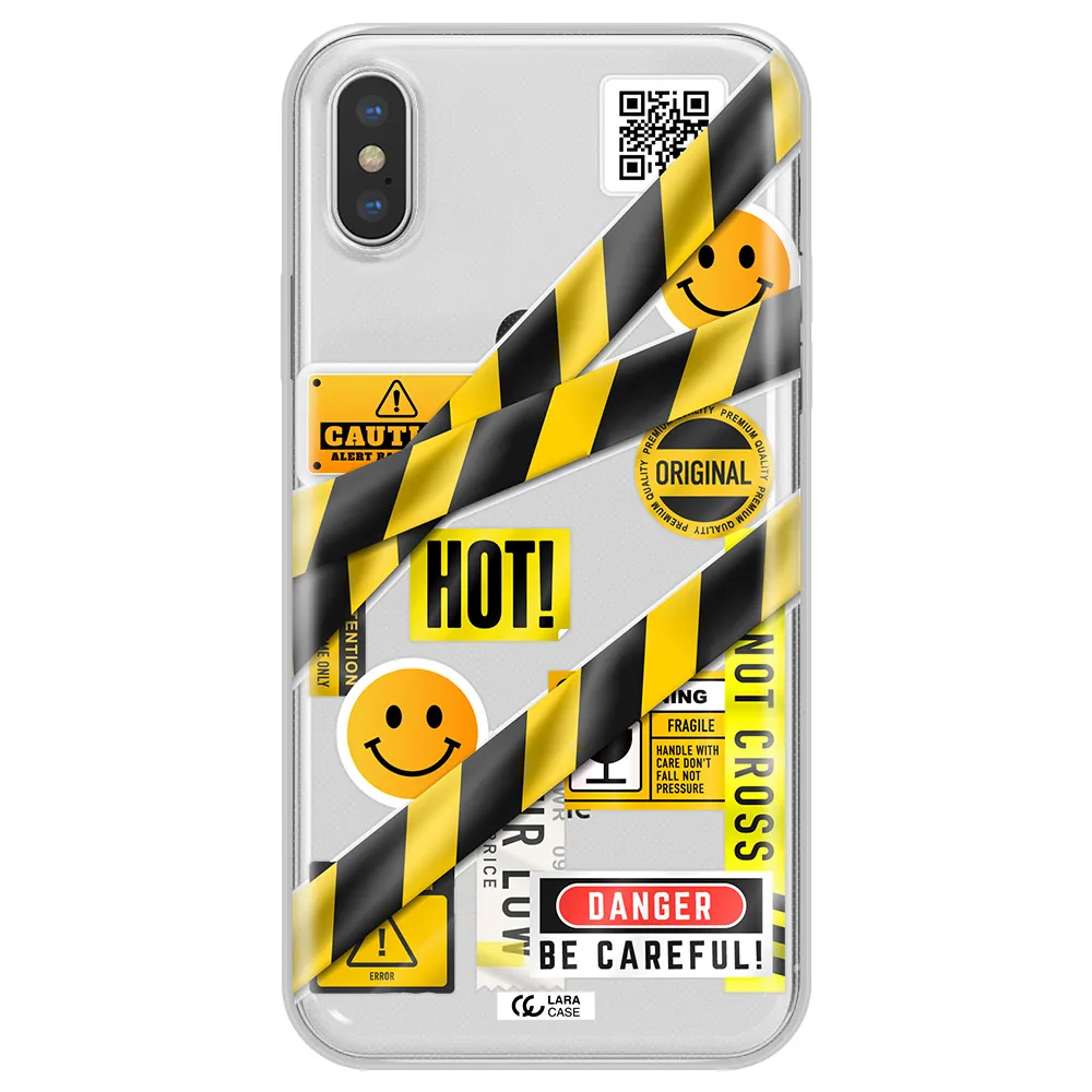 Be Careful Apple iPhone XS Clear TPU Case