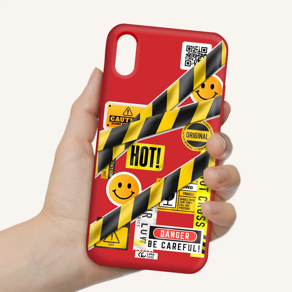 Be Careful Apple iPhone XS Silicone Imperial Red Case