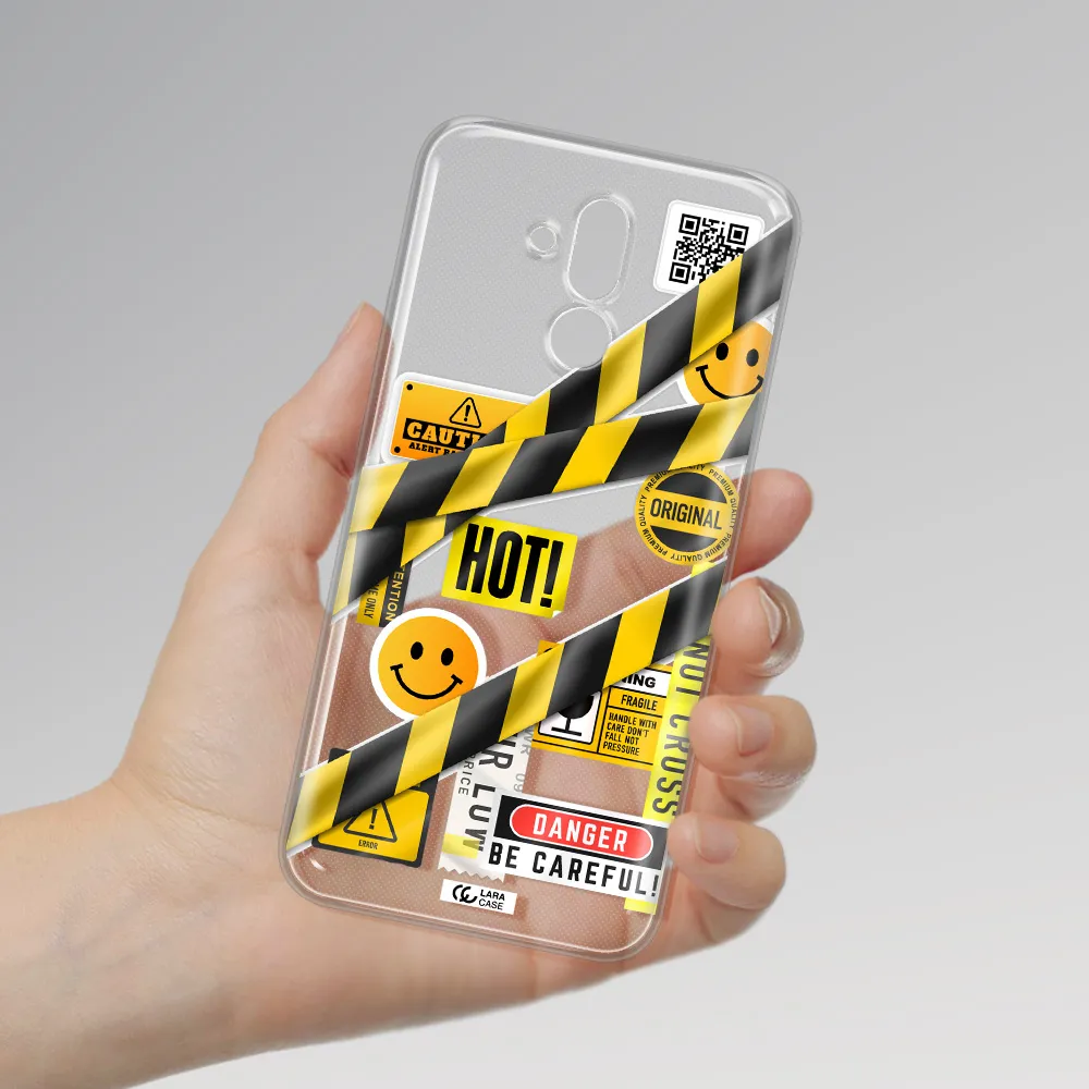 Be Careful Huawei Mate 20 Lite Clear TPU Case