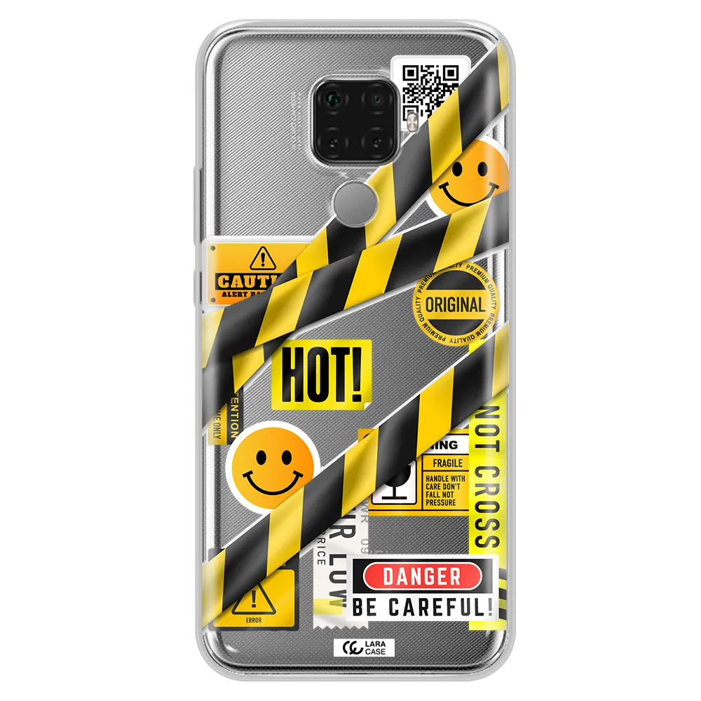 Be Careful Huawei Mate 30 Lite Clear TPU Case