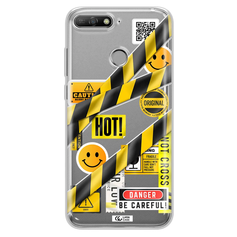 Be Careful Huawei Y6 Prime 2018 Clear TPU Case