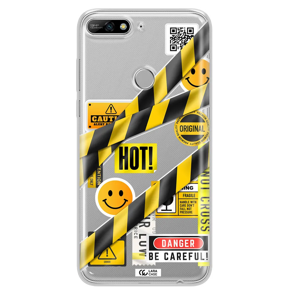 Be Careful Huawei Y7 2018 Clear TPU Case