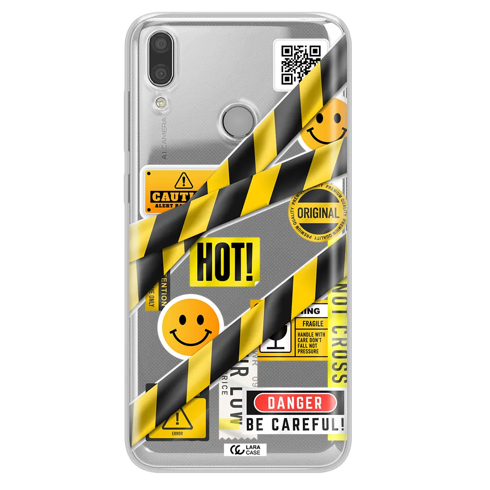 Be Careful Huawei Y7 2019 Clear TPU Case