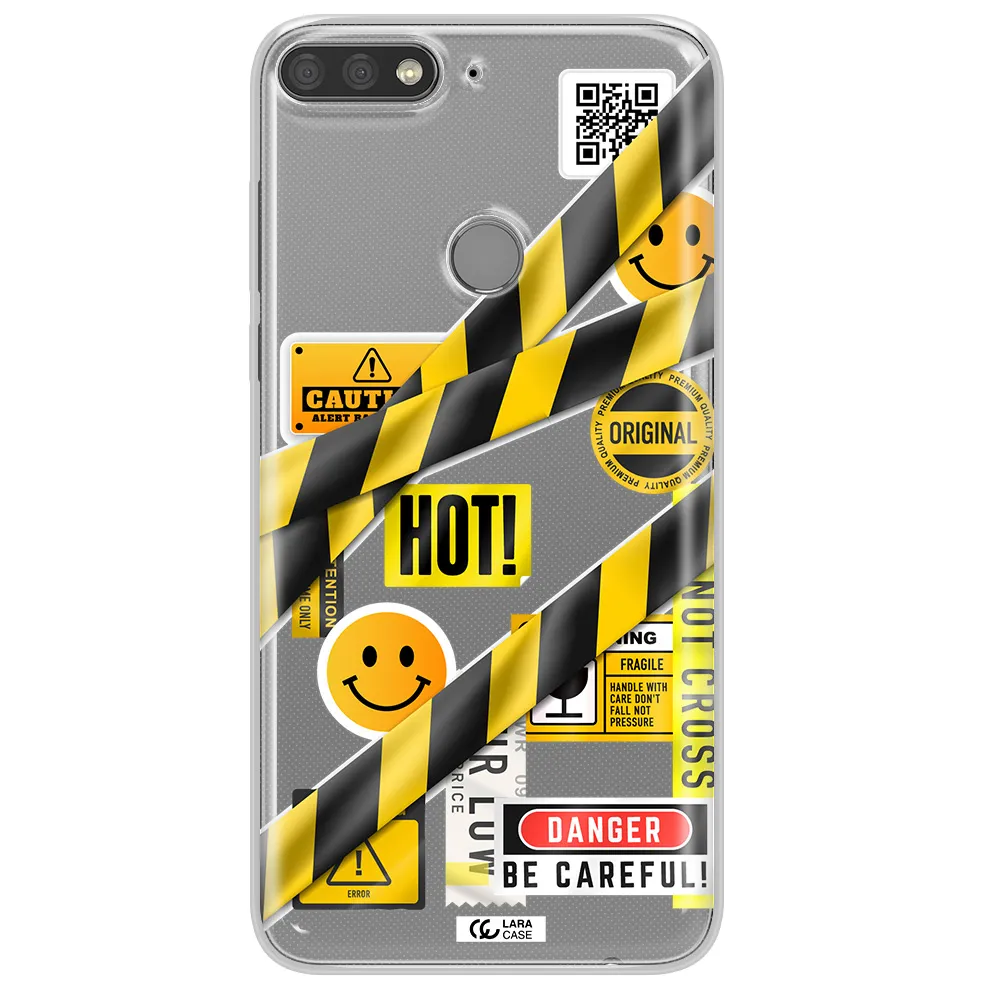 Be Careful Huawei Y7 Prime 2018 Clear TPU Case