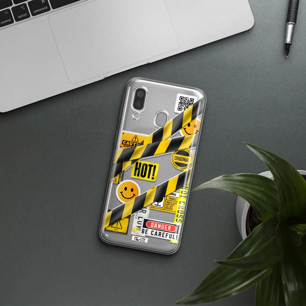 Be Careful Samsung A40 Clear TPU Case