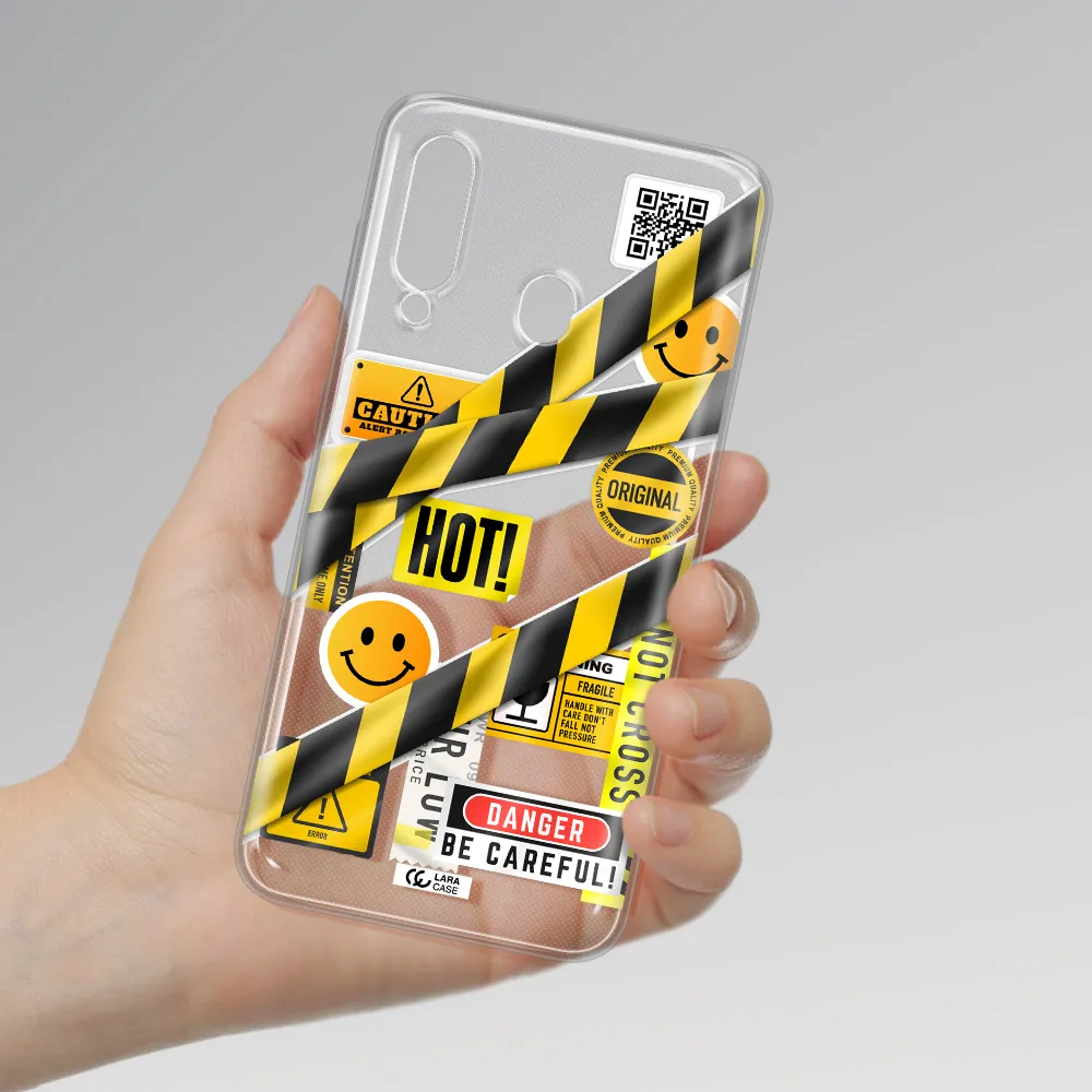 Be Careful Samsung A60 Clear TPU Case