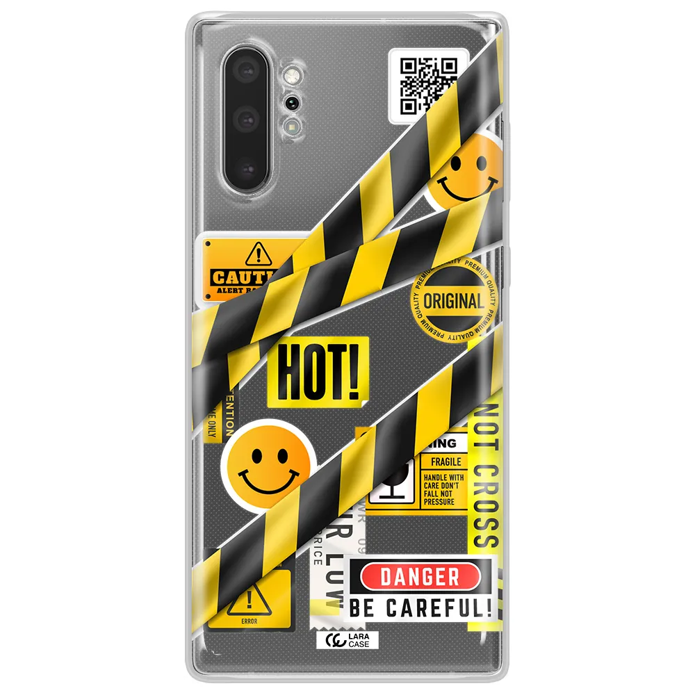 Be Careful Samsung Note 10 Plus Clear TPU Case