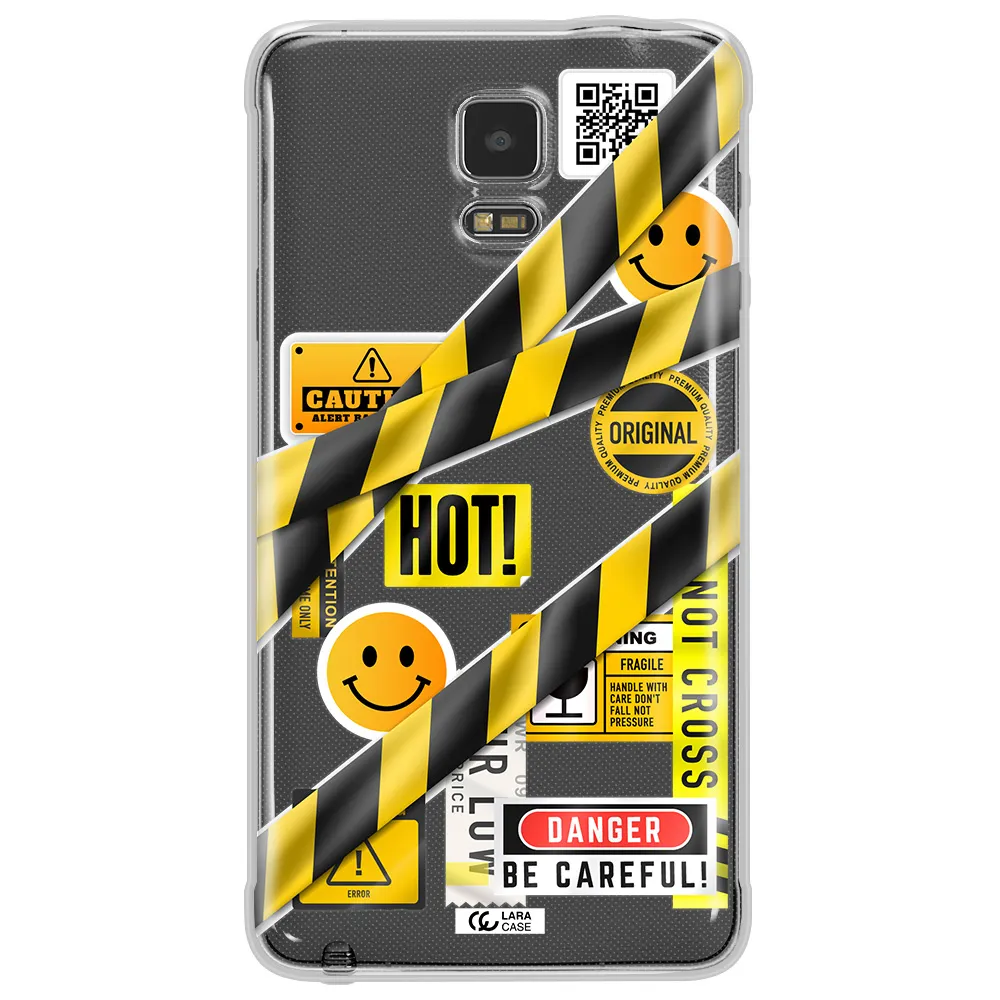 Be Careful Samsung Note 4 Clear TPU Case