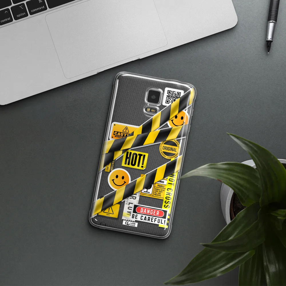 Be Careful Samsung Note 4 Clear TPU Case