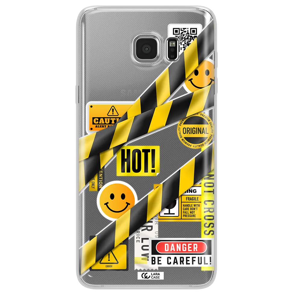 Be Careful Samsung Note 5 Clear TPU Case