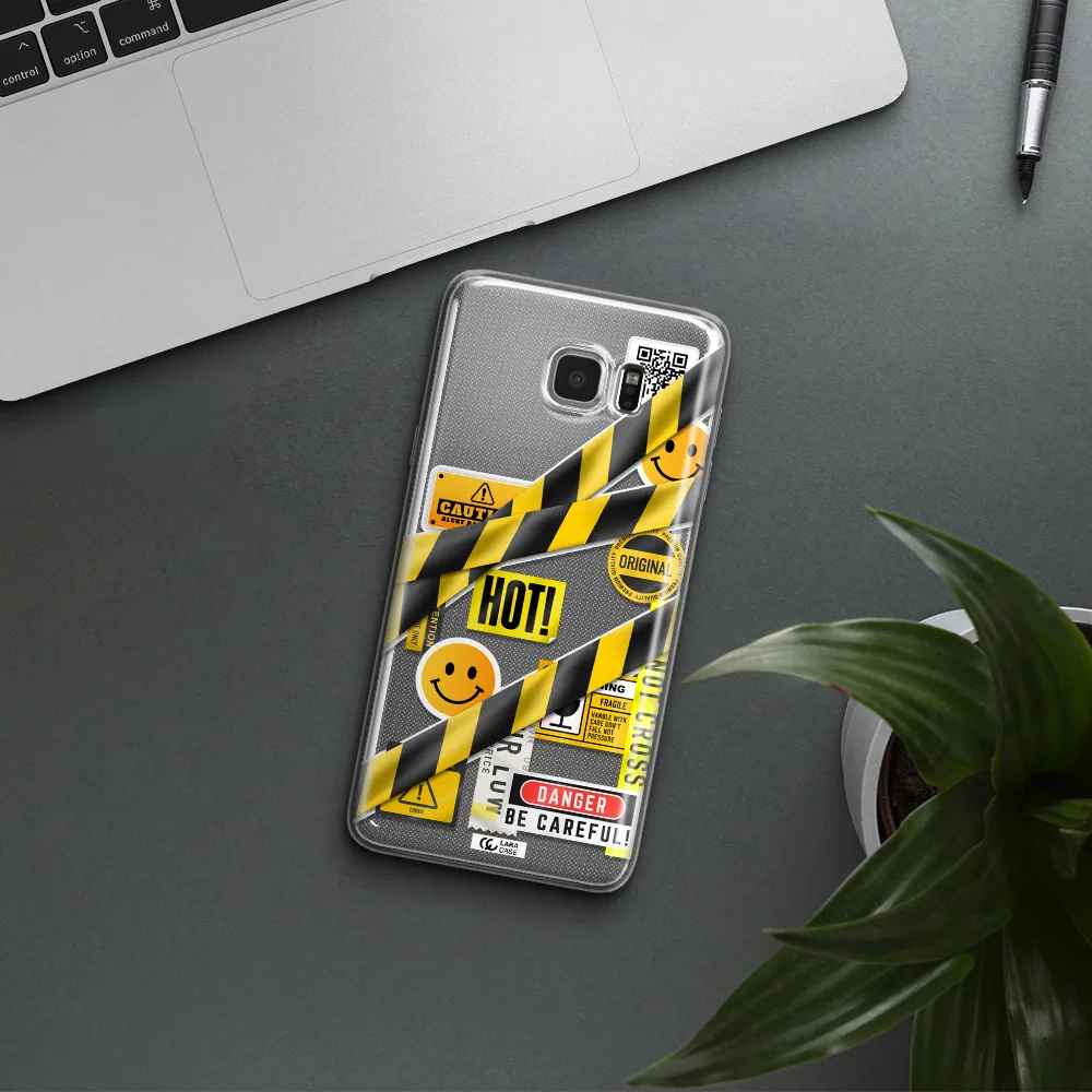 Be Careful Samsung Note 5 Clear TPU Case