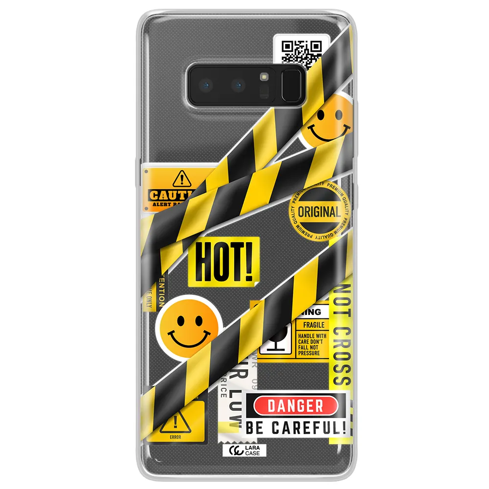 Be Careful Samsung Note 8 Clear TPU Case