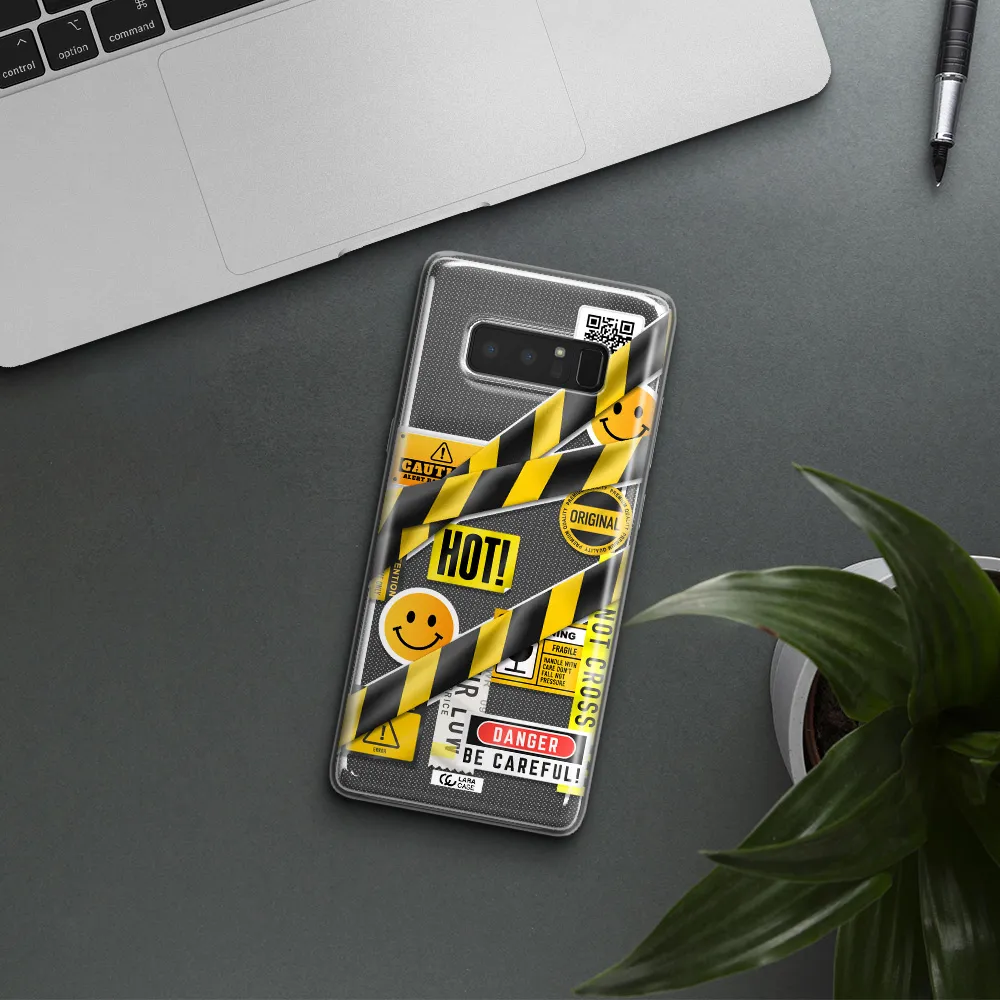 Be Careful Samsung Note 8 Clear TPU Case