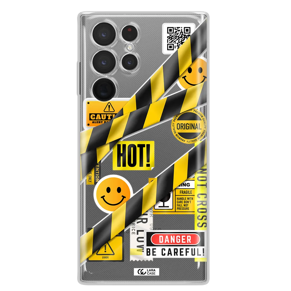 Be Careful Samsung S 22 Ultra Clear TPU Case