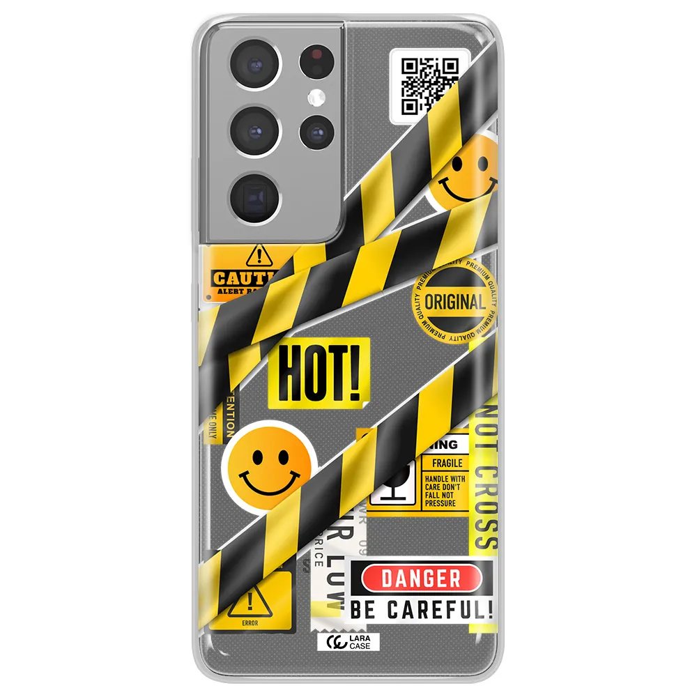 Be Careful Samsung S21 Ultra Clear TPU Case