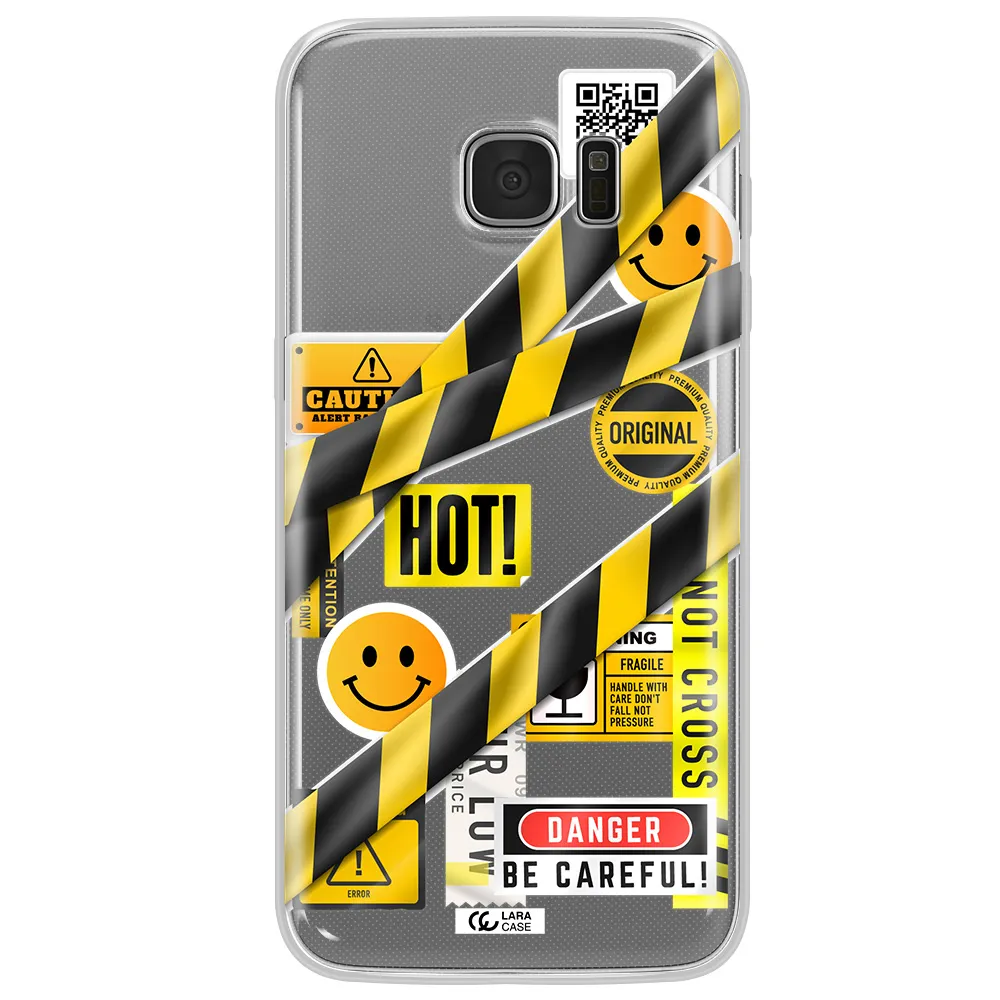 Be Careful Samsung S7 Edge Clear TPU Case