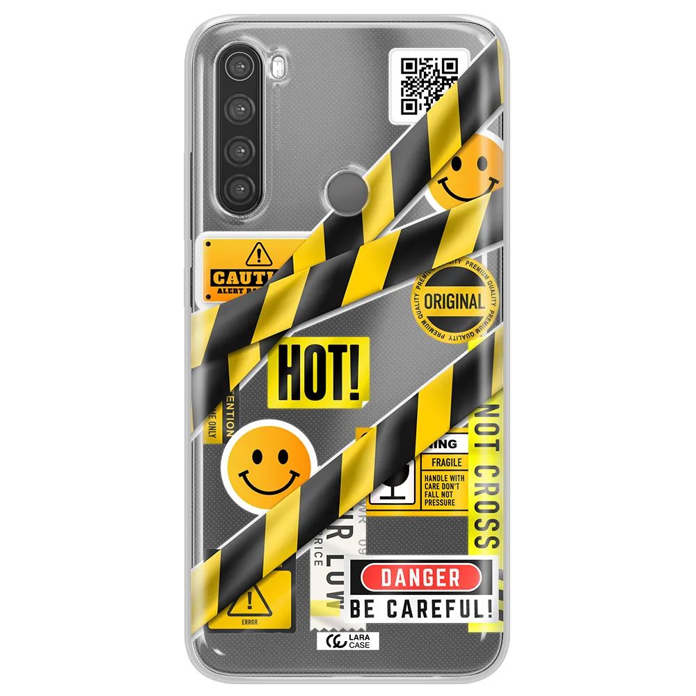 Be Careful Xiaomi Note 8 Clear TPU Case