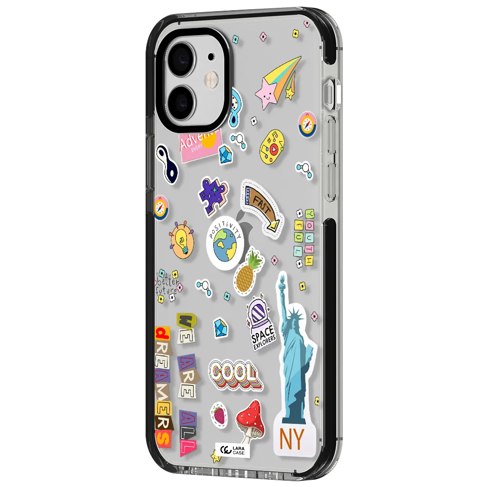Stickers Apple iPhone 11 impact black border Case