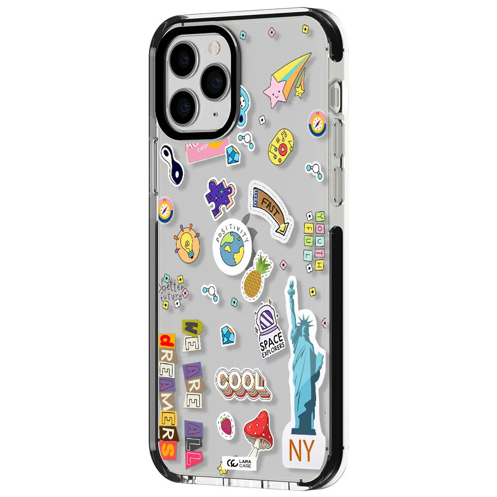 Stickers Apple iPhone 11 pro impact black border Case