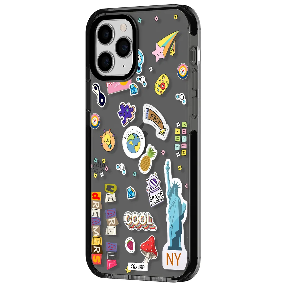 Stickers Apple iPhone 11 pro impact Smoke Black Case