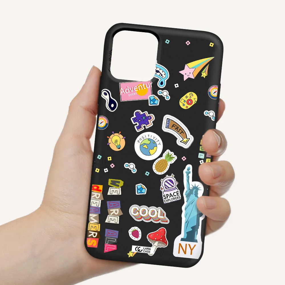 Stickers Apple iPhone 11 pro max Silicone black Case