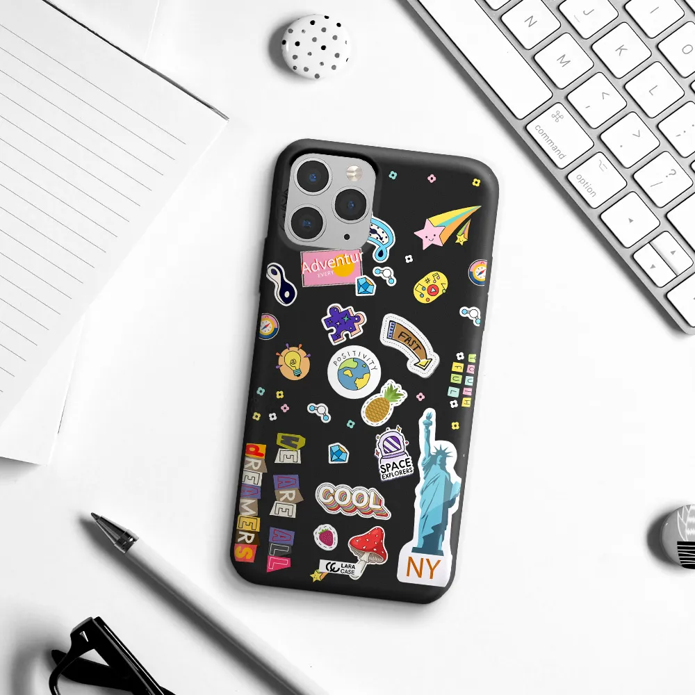 Stickers Apple iPhone 11 pro max Silicone black Case