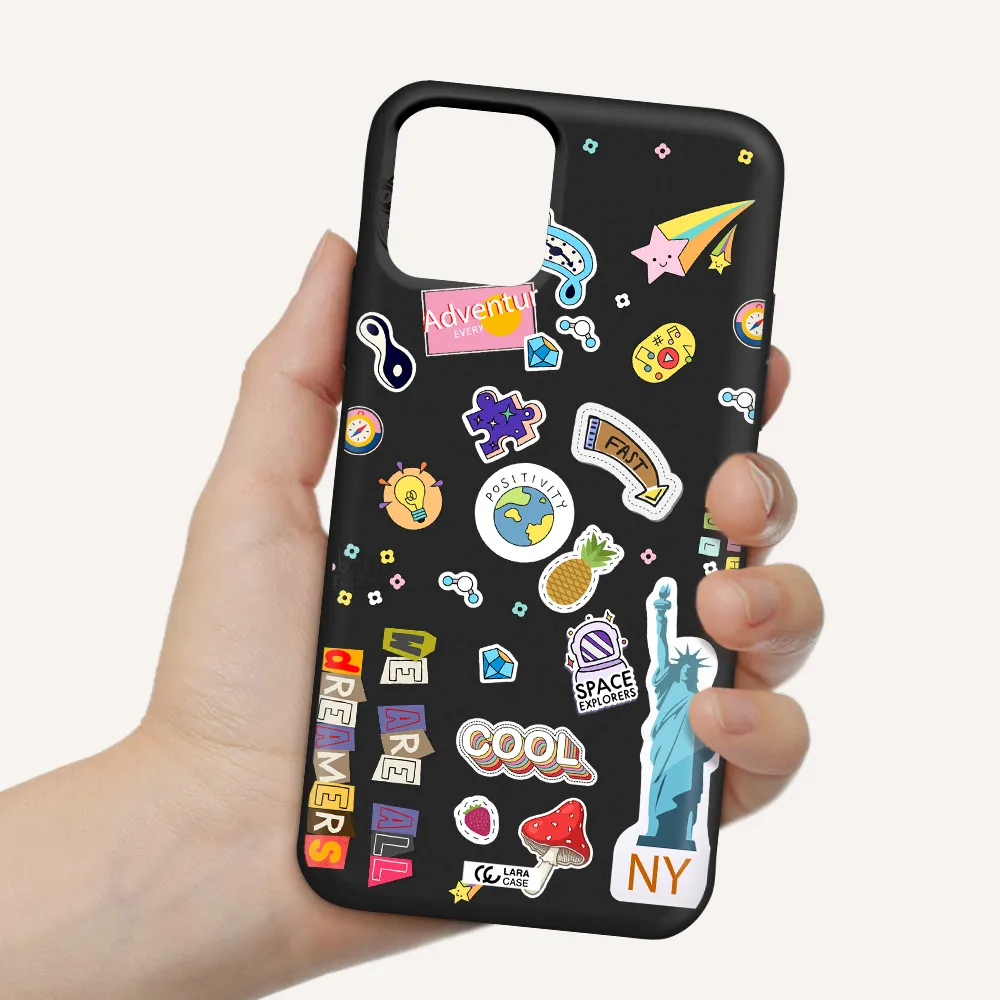 Stickers Apple iPhone 11 pro Silicone black Case