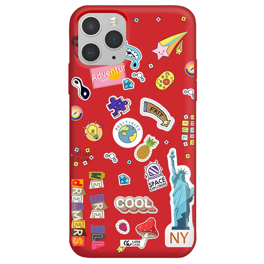 Stickers Apple iPhone 11 pro Silicone Imperial Red Case