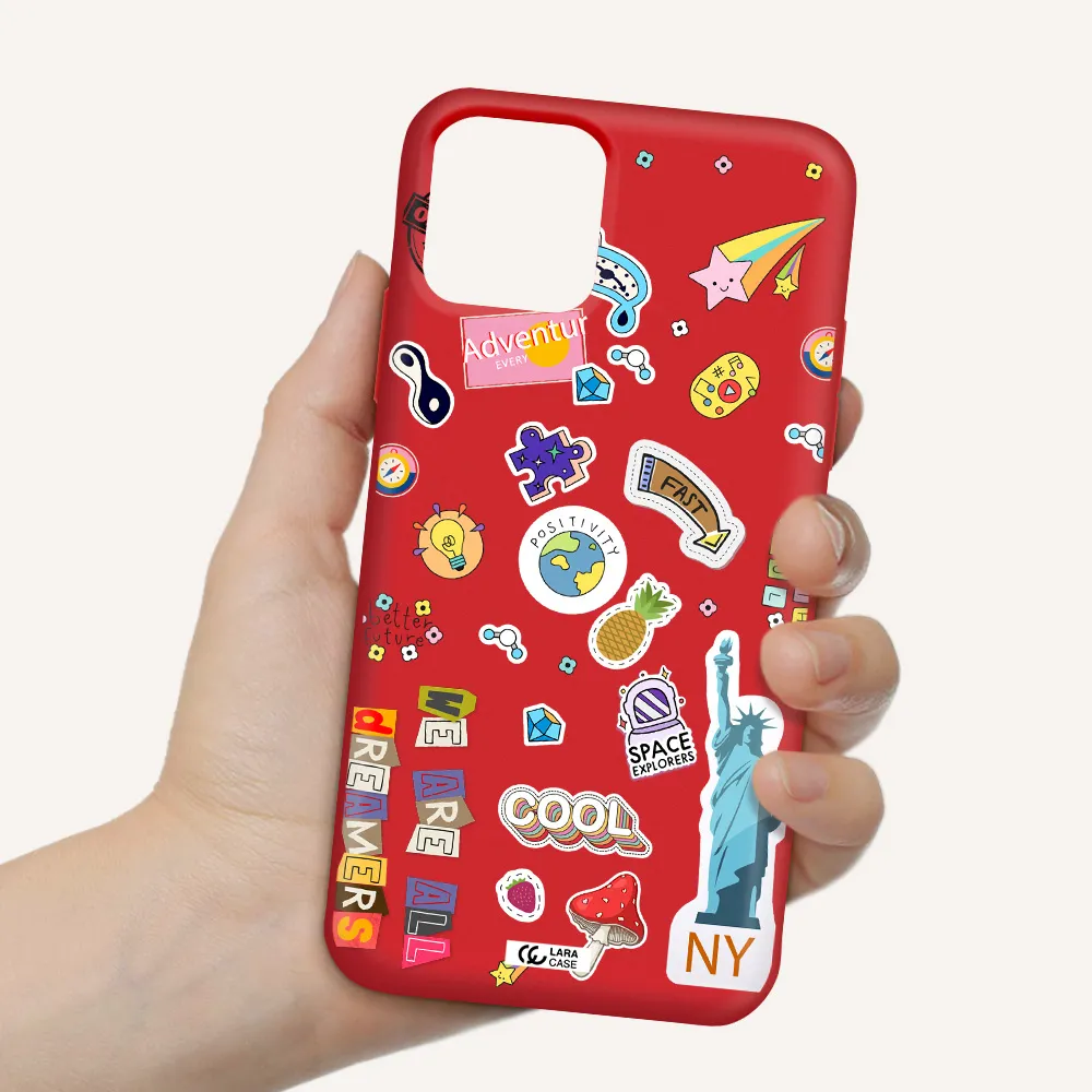 Stickers Apple iPhone 11 pro Silicone Imperial Red Case