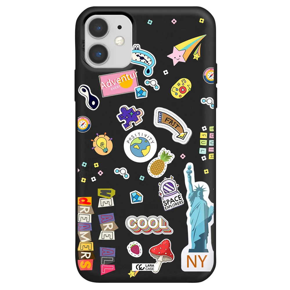 Stickers Apple iPhone 11 Silicone black Case