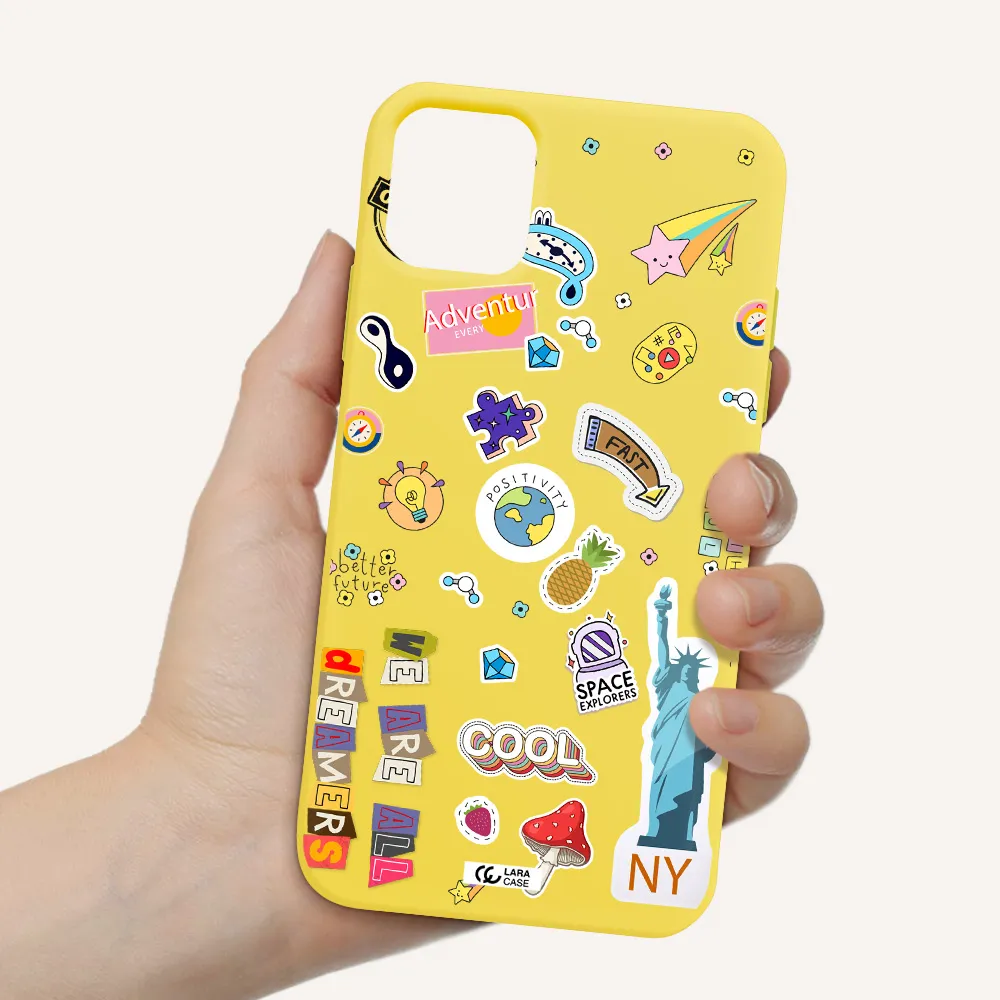 Stickers Apple iPhone 11 Silicone canary yellow Case